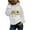 White, variant on Ichuanyi Womens Tops, Summer Autumn Winter Ladies Long-Sleeved Pullover Print Round Neck Hooded Sweatshirt