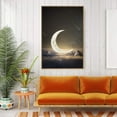 thumbnail image 2 of IDEA4WALL Framed Canvas Wall Art for Living Room, Bedroom Moon with Bright Canvas Prints for Modern Home Decoration Ready to Hang, 2 of 4