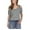 Gray, variant on 2025 Womens Cold Shoulder Tops Summer Hollow Out Eyelet Short Sleeve T Shirts Fashion O Ring Strap Tunic Blouse Solid Color Going Out Blouses Blue S-2XL