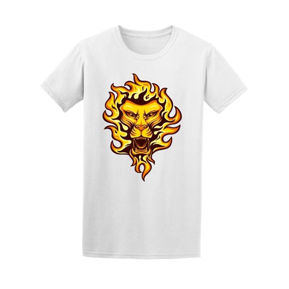 Lion With Fire Hair Tee Men's -Image by Shutterstock