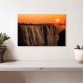 thumbnail image 2 of Elephant Stock Majestic Victoria Waterfalls Wall Art - Horizontal Canvas Wall Art - Living Room Wall Decor - Nature Canvas - Brown And Orange Decor - 12" x 8", 2 of 4