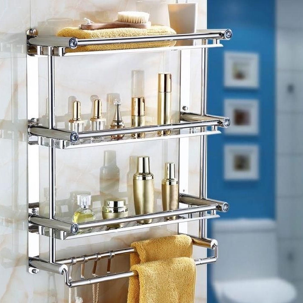 Bathroom Wall Storage Shelving Bathroom Shelf Wall Mount Rustic Towel ...