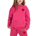 thumbnail image 4 of Gaexia Girls Fall Outfits Size 7/8 ,Girls Winter Hoodie and Joggers Set Stylish Print Comfy Casual Outfit for Toddler to Cozy Kids Clothes, 4 of 4