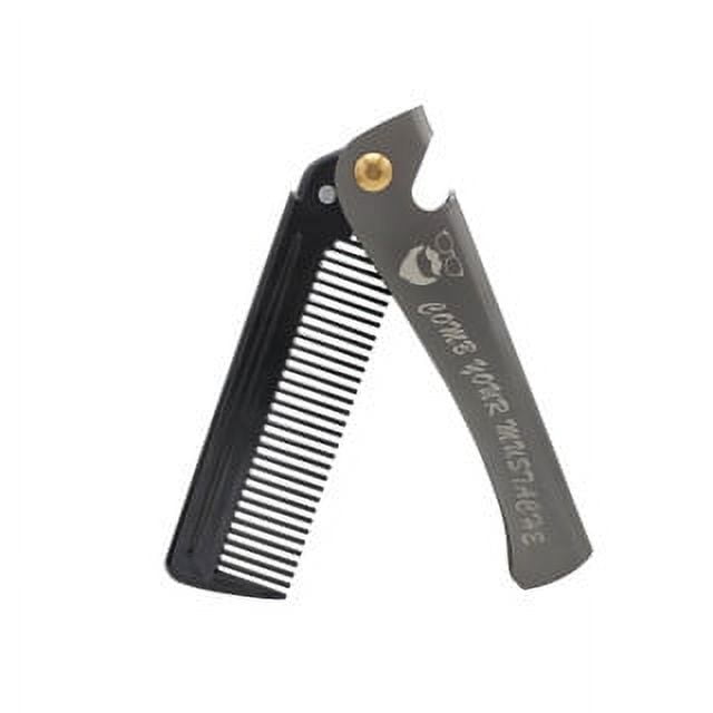 Peine de modelado de cabeza de aceite vintage, peine de barba plegable de acero inoxidable galvanizado, peine de pelo portátil con barba