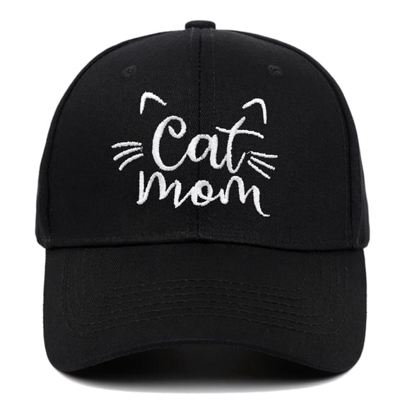 Mens Hat Unisex Baseball Cat Mom Embroidered Summer Sun Protection Adjustable Hard Top Cat Lover Men's Baseball Caps