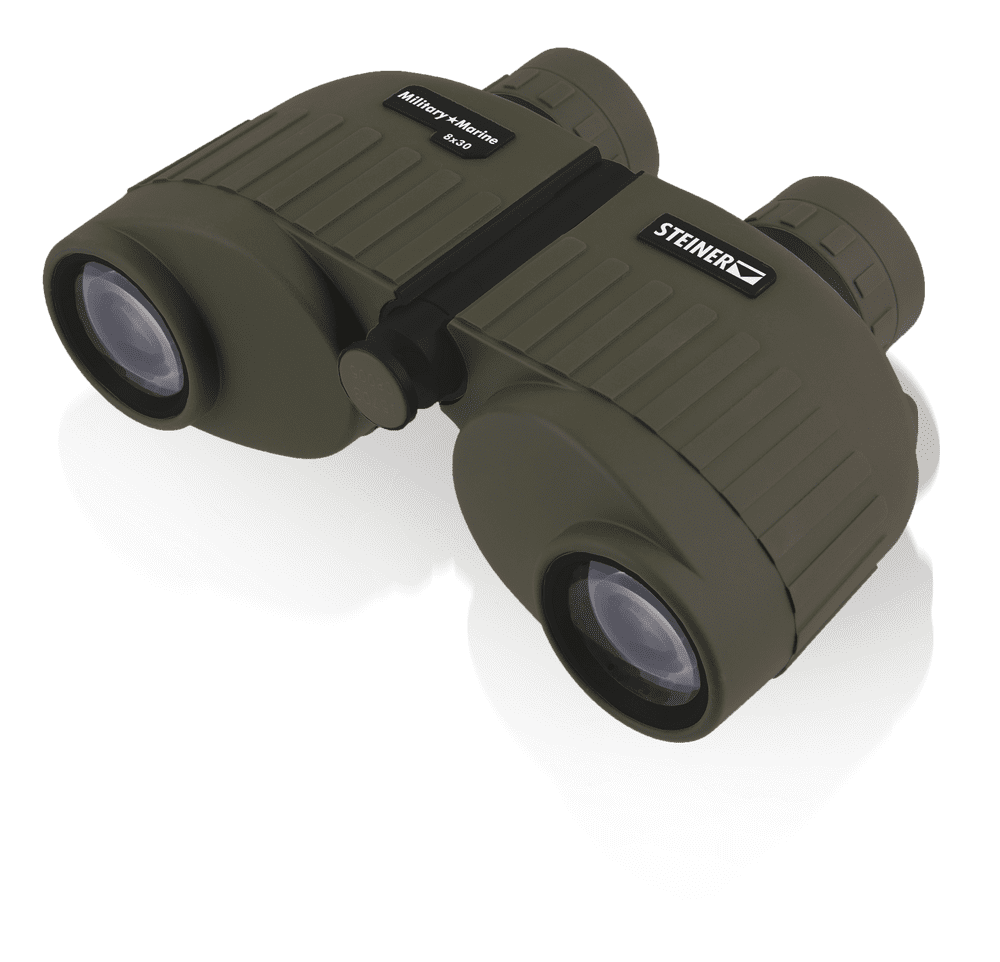 Steiner Military-Marine Series Binoculars, Lightweight Tactical Precision Optics for Any Situation, Waterproof, Green, 8x30