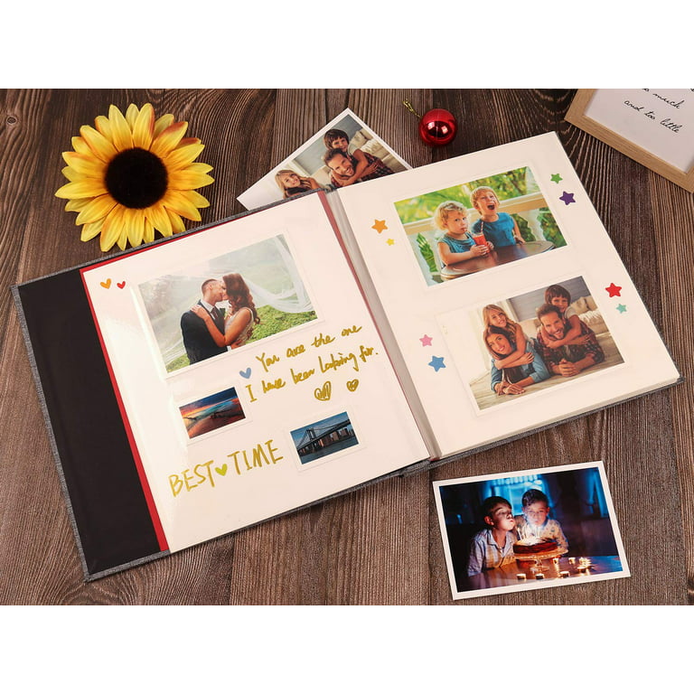 RECUTMS Self Adhesive Photo Album Gray Magnetic Scrapbook 40 Pages