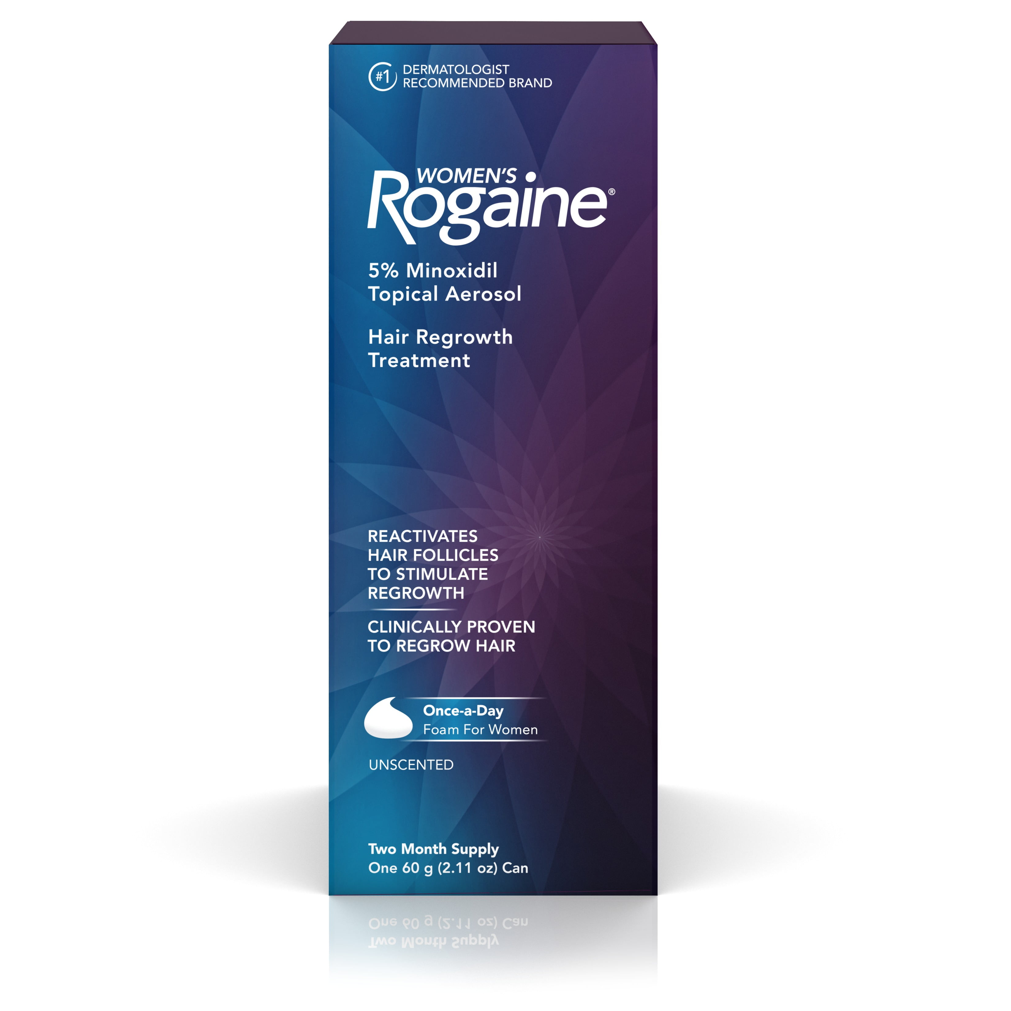 Women's Rogaine 5 Minoxidil Foam for Hair Regrowth, 2Month Supply
