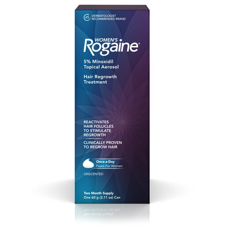 Women's Rogaine 5% Minoxidil Foam for Hair Regrowth, 2-Month (Best Natural Hair Regrowth)