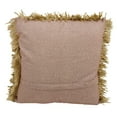 Kathy Ireland Pillow Gold Medlay Soft Shag Pillow
