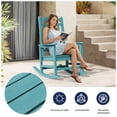thumbnail image 4 of SERWALL Oversized Outdoor Rocking Chair, All Weather Patio Rocking Chair for Adult, Arub, 4 of 8
