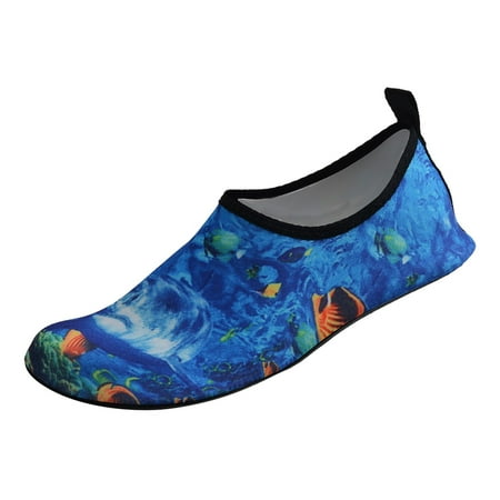 

Cathalem Men And Women Swimming Shoes Light Swimming Shoes Wading Diving Beach Shoes Women Yoga Skin Shoes Dark Blue 38