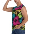 thumbnail image 3 of Lsque Hawaii Palms Print Men's Cotton Blend Sleeveless Muscle Shirts (S-3XL)- Moisture Wicking, Odor Protection, UPF 30+,3X-Large, 3 of 8