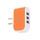 thumbnail image 1 of Adaptador de pared Methold 3 puertos USB 5V Naranja, 1 of 5