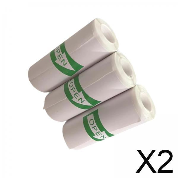 2xPapel De Impresora Papel De Impresión Resistente Al Agua Y Antirrayas Para Textos Foto Recibo Adhesivo Térmico 3 Piezas