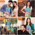 thumbnail image 6 of Colorful Rainbow Bib Apron with Pocket Chemical Work Apron Waterproof Bib Apron for Women Men Chef Cooking Aprons for Kitchen Cool BBQ Grilling, 6 of 7