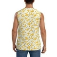 thumbnail image 4 of Goofa Banana Printed Men's Sleeveless T-Shirt - Athletic Gym Workout Tank Top for Men - Moisture-Wicking, UPF 30+ Quick-Dry Muscle Tee-Large, 4 of 8