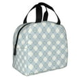 thumbnail image 2 of Salouo Daisy Plaid Blue for Unisex Lunch Bag Leakproof Lunch Tote Large Capacity Reusable Insulated Lunch Box Cooler Lunch Container for Work/Office/Picnic/Travel-Black, 2 of 8