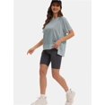 thumbnail image 6 of T-Shirts for Women Crew neck Short Sleeve Casual Summer Tops Lightweight Loose Blouse, 6 of 6