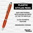 thumbnail image 3 of Plastic Stylus Pens Set of 10, Bulk Pack - Black Ink, Great for Office, School, Business, Tradeshows, Events - Orange, 3 of 5