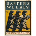 thumbnail image 3 of Penfield, Edward 19x24 Black Modern Framed Museum Art Print Titled - Harpers Weekly Christmas 1898, 3 of 5