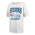thumbnail image 2 of Women's-'47  White Philadelphia 76ers City Edition Down Court Sadie T-Shirt, 2 of 3