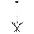 thumbnail image 2 of Transitional Metal 5 Light Ceiling Pendant with Wall Outlet Switch, Bronze, 2 of 3