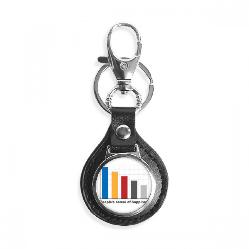 People Happiness Index Declined Key Link Chain Ring Keyholder Finder Hook Metal