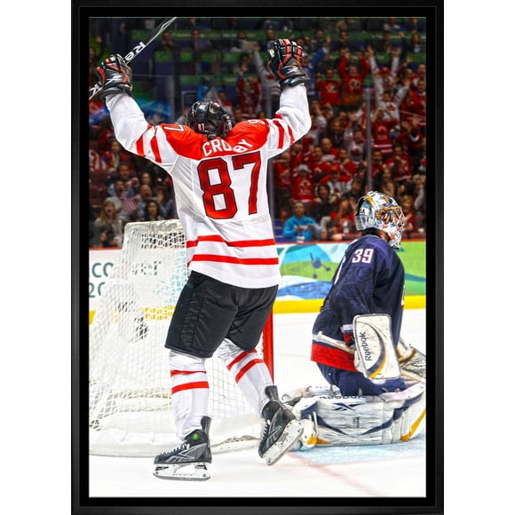 Sidney Crosby Team Canada Framed 20x29 Golden Goal Celebration Canvas