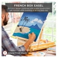 thumbnail image 3 of KWUXIN French Easel, 32pc Beginners Kit Portable Wooden Folding Adjustable Sketch Box Artist Tripod for Painting, Drawing w/Acrylic Paints, Brushes, Canvases, Palettes - Blue, 3 of 5