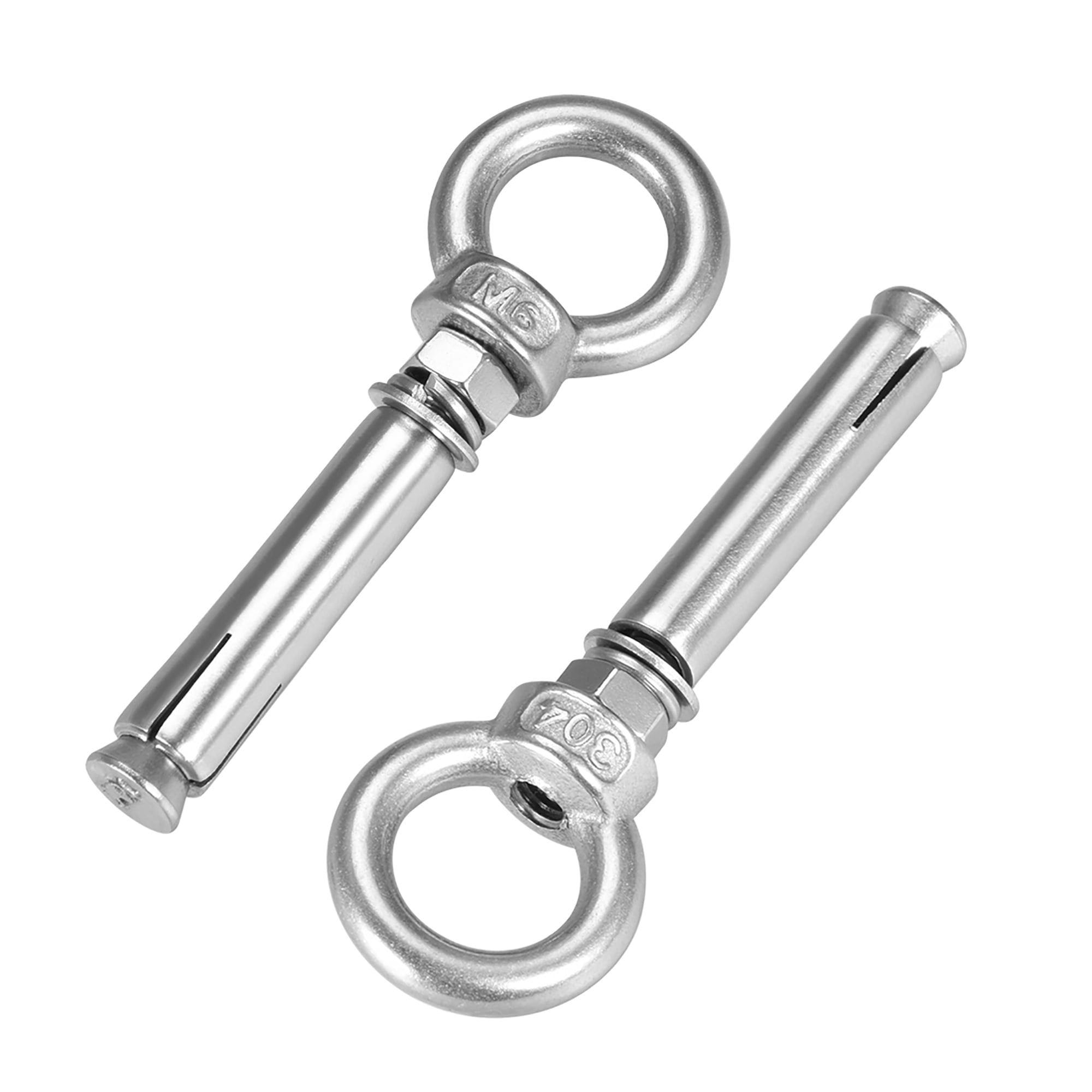 M6 x 60 Expansion Eyebolt Screw Eye Nuts with Ring Anchor Raw Bolts 2
