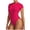 #0330-Red, variant on Pounoo Women's Bodysuits Short Sleeve Crew Neck Solid Color Slim Fit Jumpsuits Casual Daily Wear Stretchy Comfortable Bodycon Tops Gift