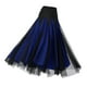 thumbnail image 5 of Falda de baile de salón para mujer, falda larga con , vestido de baile latino, falda española para mujer, disfraz de baile para fiesta de samba Azul XL, 5 of 8