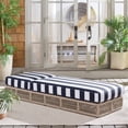 thumbnail image 5 of Safavieh Gillian Steel Outdoor Lounge Chairs, Heather Tan/Navy Striped, 5 of 15