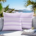 thumbnail image 4 of Purple Striped Outdoor Pillow Covers Pack of 2 Nature Abstract Art Classic Waterproof Throw Pillow Covers Decorative Cushion Cases for Patio Garden Tent Balcony Couch 18x18 inch, 4 of 8
