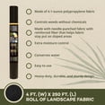 thumbnail image 3 of DeWitt Professional Max Weed Barrier Fabric 4.1 oz, Heavy-Duty Weed Control, 4 x 250 Feet, 3 of 10