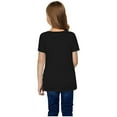 thumbnail image 2 of nsendm Kid T Shirts Tunic Front T-Shirt Kids Tee Tops Casual Short Blouse Button Girls Long Sleeve Shirt Girls Size 6 Black 4-5 Years, 2 of 5