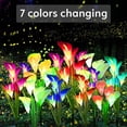 thumbnail image 3 of Solar Lights Outdoor Garden Stake Flower Lights, Multi Color Changing LED Lily Solar Powered Lights for Patio, Lawn, Garden, Yard Decoration, 3 of 7