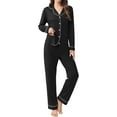 thumbnail image 2 of SMZ Womens Pajamas Set 2 Piece Button Down Pjs Soft Long Sleeve Top and Pants Sleepwear Set Lounge Sets, 2 of 13