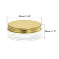 thumbnail image 2 of Uxcell 3oz/ 100ml Round Jars with Golden Aluminum Screw Top Lid Plastic Clear 4pcs, 2 of 5