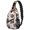 Football Star White Pattern, variant on Football Star White Pattern Sling Backpack, Unisex Daily Travel Sling Pack with Side Mesh Pockets, Adjustable Ambidextrous Strap Gift Ideas for Travel Shopping Commuting