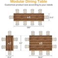 thumbnail image 2 of Square Dining Table Set of 2, Industrial Dinner Table with Metal Base, 2 of 4
