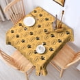 thumbnail image 2 of Paw Prints and Bones Square Tablecloth,Waterproof Square Table Cover,Wipeable Spillproof Washable Table Cover for Home Kitchen Party Decor 52"x52"(132x132cm), 2 of 6