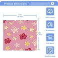 thumbnail image 4 of Cute Flowers Pink Washcloth 12x12in Set, 4 Pack Absorbent Cotton Towel Square Kitchen Dishes Towels, Soft Cleaning Face Hand Towel Fast Drying, 4 of 7