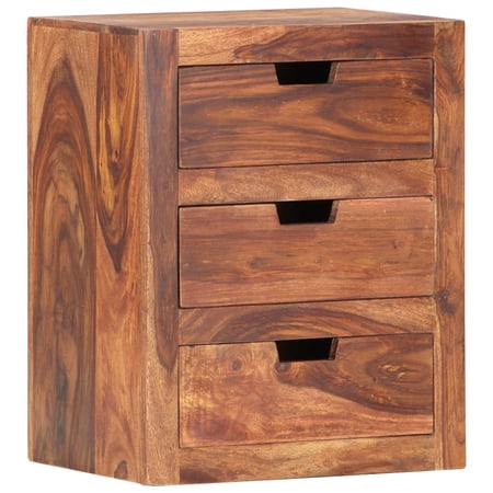 Carevas Bedside Cabinet 15.7 x11.8 x19.7  Solid Sheesham Wood