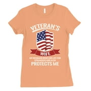 Veterans Wife Shirt Womens 4th of July Outfits Gift For Army Wife