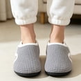 thumbnail image 6 of Knivor Closed Back Slippers for Women Slipper Socks Textured Solid Adjustable Hook and Loop Fuzzy Fleece Indoor Outdoor Non Slip House Shoes, 6 of 8
