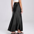 thumbnail image 4 of Kaemgyyd Wedding Guest Skirt for Women Silk Elegant High Waist Maxi Skirts Cocktail Party Work Office Flowy Satin Skirts, 4 of 7