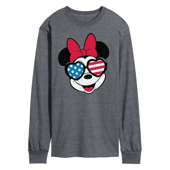Disney - Americana - Minnie Flag Glasses - Men's Long Sleeve T-Shirt