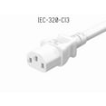 thumbnail image 5 of Cable Leader 3Ft Universal Ac Power Cord Nema 5-15P To C13 18Awg White, 5 of 6